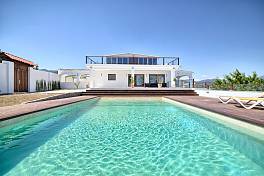 Fully refurbished contemporary style family villa in an elevated position with sea views located in El Padron, New Golden Mile, Estepona